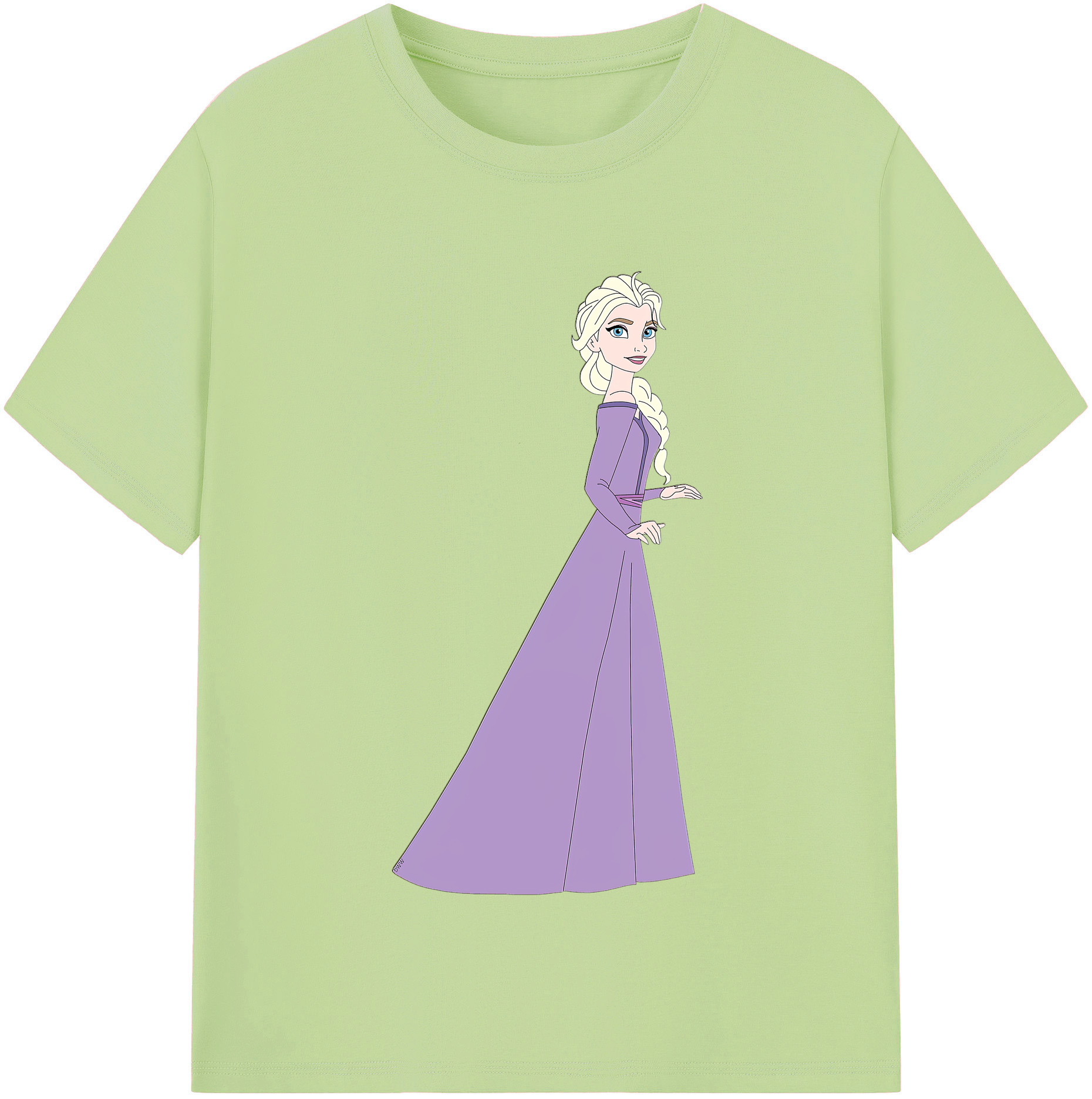（画像用） アナと雪の女王 アンナ エルサ Frozen Anna Elsa 綿100％半袖Tシャツ（フロントプリント）